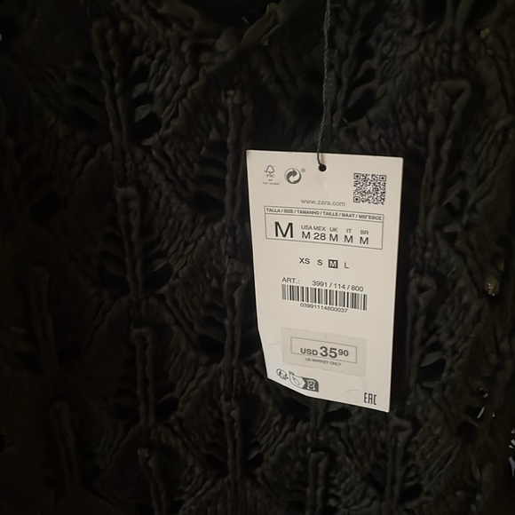 Zara Fringe Knit Top / Cover-Up. - Picture 7 of 8